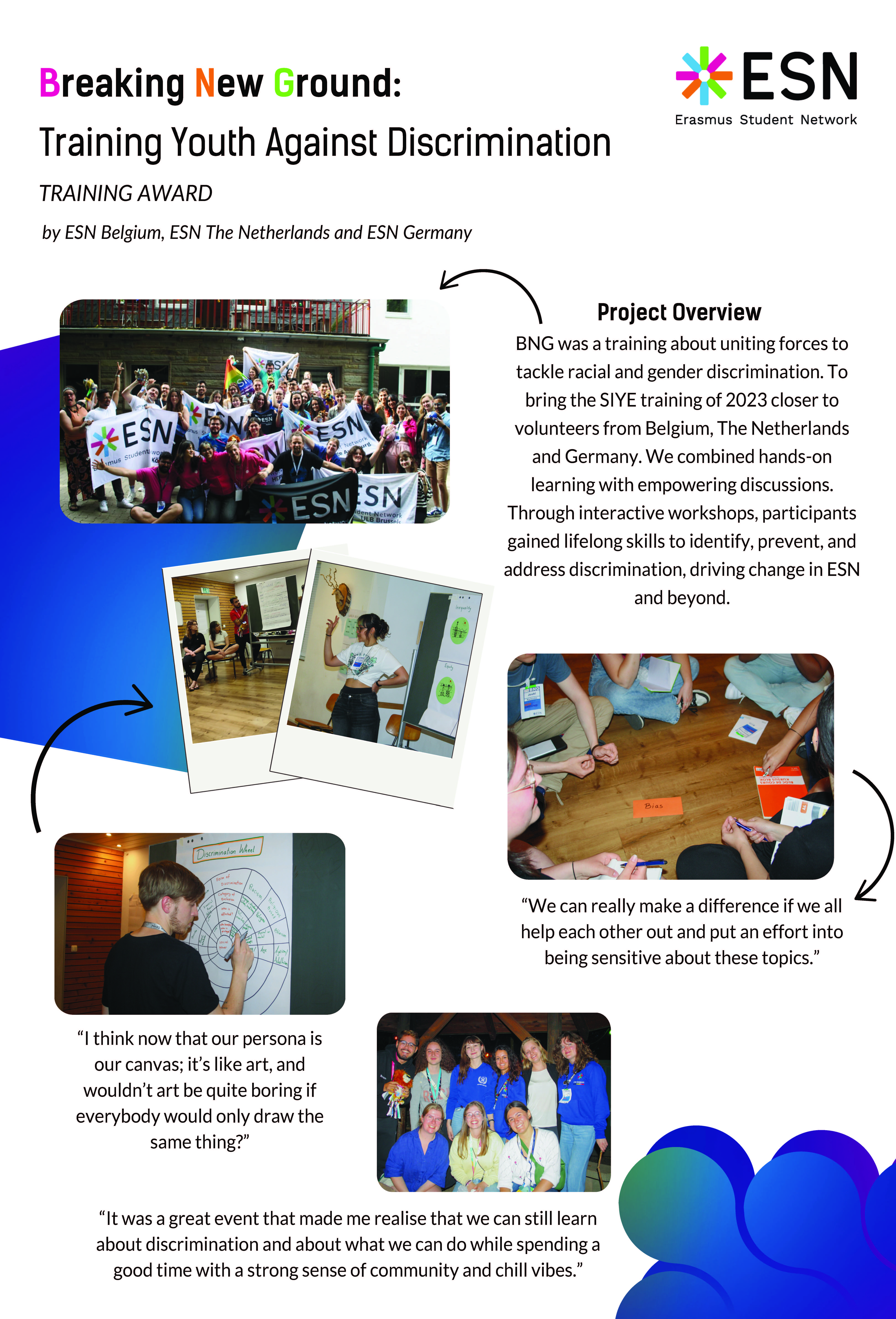 Training Award 1st Place